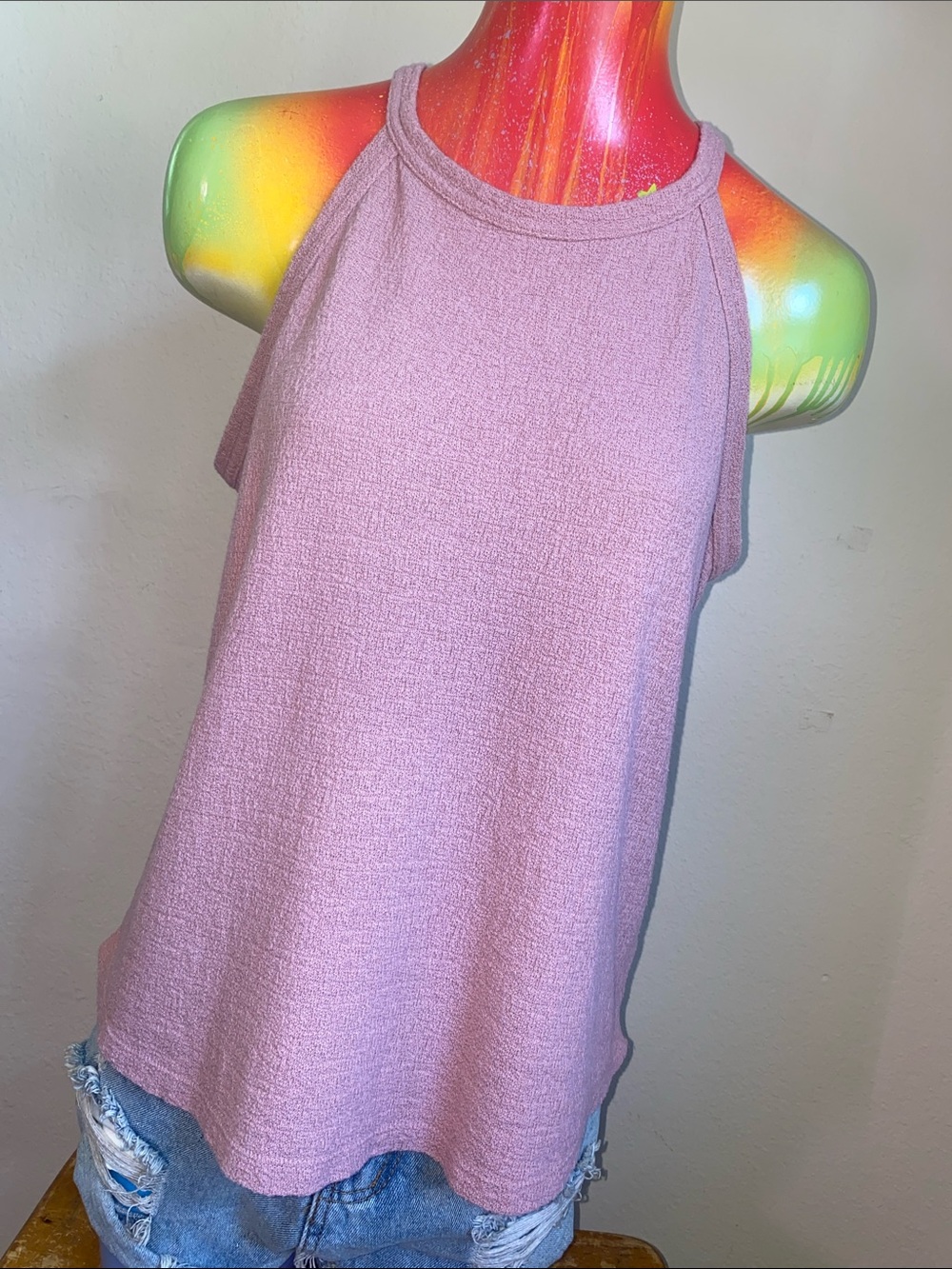 Universal Thread Dusty Rose Ribbed Tank Top - Picture 3 of 11
